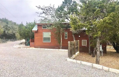Austin Cabin | Coyote cabin in 2 acre boutique tiny home resort with pool!