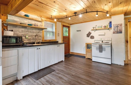 Bitely Cabin | Cozy 2 bedroom cabin on channel with lake access
