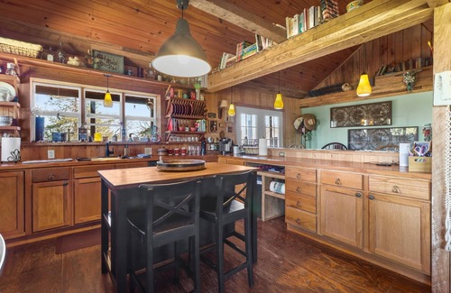 Denison Cabin | Cozy 3 bedroom cabin on private land look at beautiful trees , Storms and Cows!