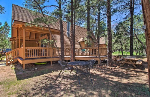Overgaard Cabin | Cozy A-Frame Cabin in Overgaard: Pets Welcome