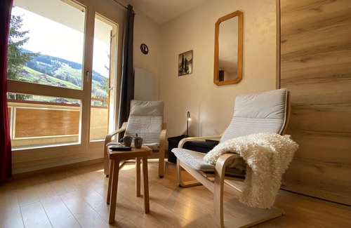 Areches Apartment | Cozy Apartment for 2-4 in Village Center, South-Facing with Pool & Balcony