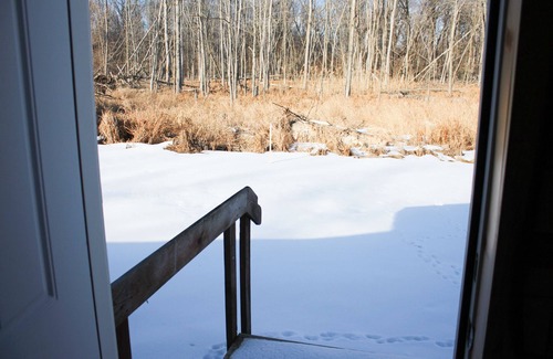 Au Gres Cabin | Cozy Cabin in the Woods- close access, private road to dock & Lake Huron access.