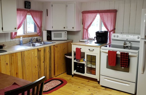 Hinckley Cabin | Cozy cabin on the bank of Bear Creek with a hot tub to relax in!
