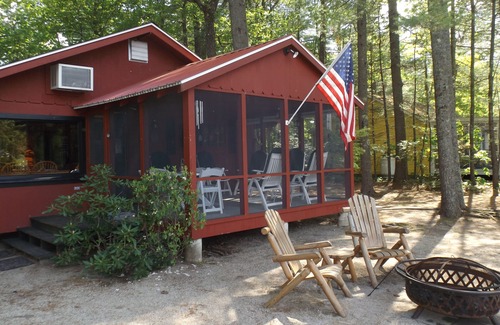 Raymond Cottage | Cozy camp with large sandy beach and excellent views of Little Sebago.