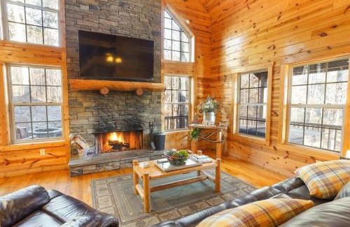 Cleveland House | Cozy Creekside Log Cabin w Firepit, Hot Tub, WIFI