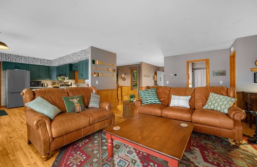 Stone Lake Cabin | Cozy family-friendly A-frame on sandy beachfront - dogs welcome!
