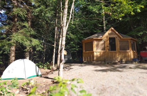 Wollaston Cabin | Cozy Glamping retreat in the forest on our Off grid land.