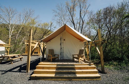 Glen Wilton Cabin | Cozy glamping tents located by headwaters of the James River near Eagle Rock, Va