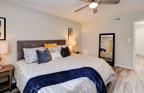 Loring Heights Apartment | Cozy King Bed w/ comfortable sleeper sofa and “Free Parking” awaits you!