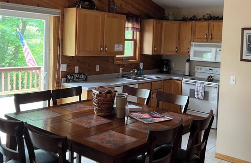 Chetek House | Cozy Lakefront Cabin with Game Room & Hot Tub