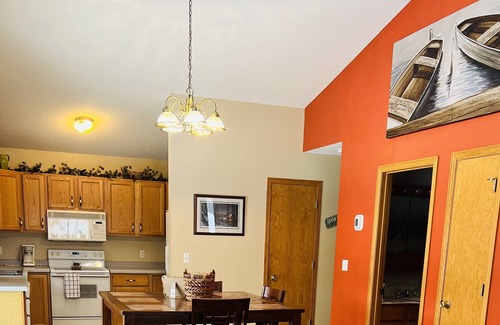 Chetek House | Cozy Lakefront Cabin with Game Room & Hot Tub