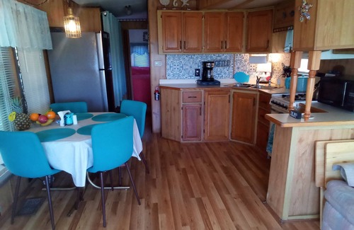 Palmhurst House | Cozy lakeside mobile home in lovely Mission with WiFi, AC, pool, hot tub, trails
