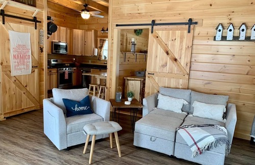 North Anson House | Cozy, NEW log cabin on Fahi Pond! Right on ATV trail through Kennebec Valley.