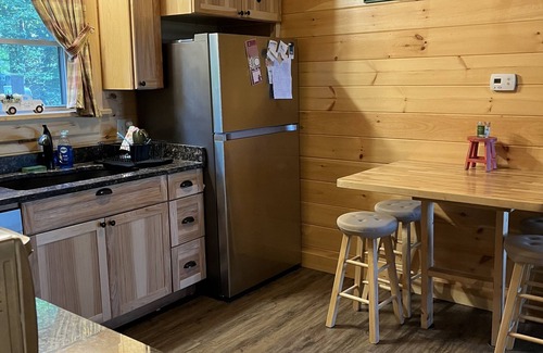 North Anson House | Cozy, NEW log cabin on Fahi Pond! Right on ATV trail through Kennebec Valley.