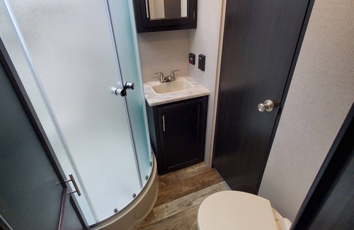 Eustis House | Cozy RV in Sylvester Farm Campground and Cabins.