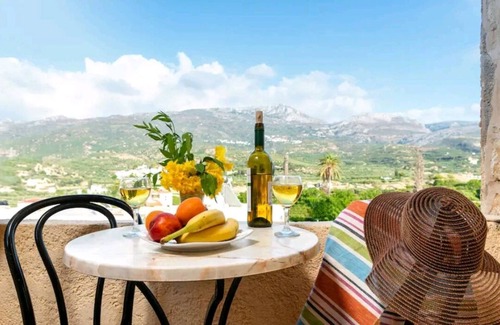 Piskokefalon House | Cozy Stone Cretan Cottage with relaxing private terrace - mountain view
