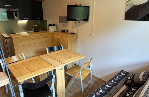 Demi-Quartier Apartment | Cozy studio in Demi-Quartier, sleeps 4 with parking