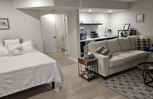 Sylvan Lake Apartment | Cozy studio, walking trails, beach, lake view