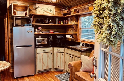 Ringold Cabin | Cozy tiny cabin, kitchenette, private pond for fishing, near lake