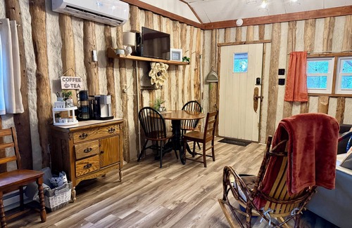 Aurora Cabin | Creekside Log Cabin w/firepit, near quaint towns Thomas/Davis & many state parks