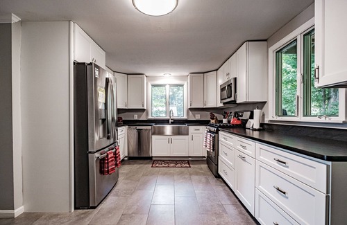 West Poland House | Crescent Lake Lakefront gorgeous sunsets, outdoor firepit , big dock, swim float