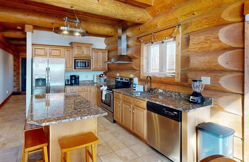 Mineral House | Custom lakefront home with lake views, hot tub, firepit, fireplace, dock, & deck