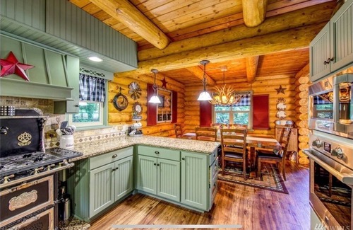 West Hills House | Custom, Spacious Lake-Front Log Cabin Estate: Hot Tub Shuffleboard & Pool Table