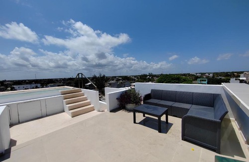 Luis Donaldo Colosio Apartment | Cute Apt In Playa Steps from Beach Private Terrace & Pool By Yeah