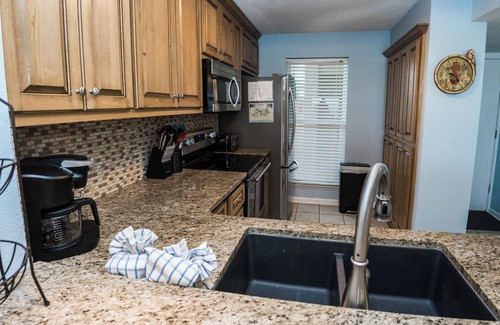 Gulf Lagoon Beach Condo | D106 Low Floor, Steps from Beach, Covered Parking for One Vehicle!