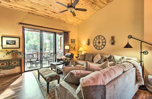 Torreon House | Deck and Fire Pit Show Low Villa in the Pines