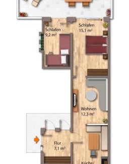 Gmund am Tegernsee Apartment | DeLuxe Wohnung am Tegernsee Gschwandtnerhof