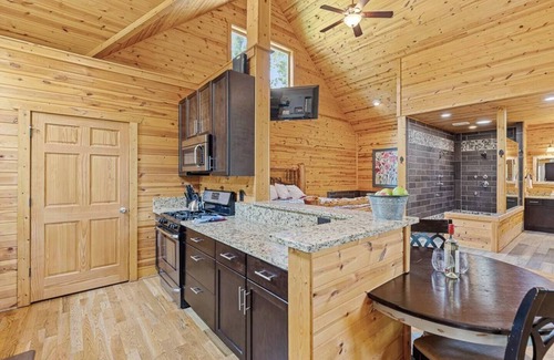 Cleveland Cabin | Destiny-Luxury w 2 Person 6 ft Indoor Warm Air Jacuzzi Spa