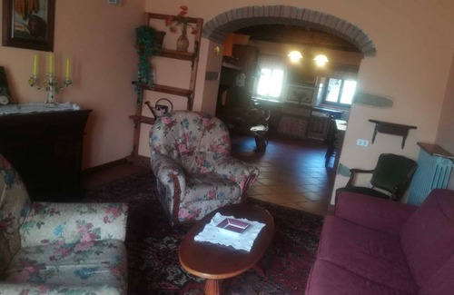 Dicomano Other | Detached stone view cottage with swimming pool and fenced garden.