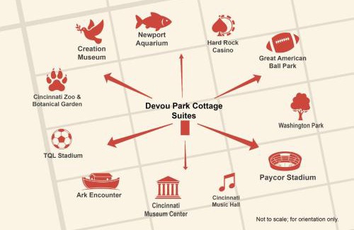 Park Hills House | Devou Park Cottage Suites - Walk to Devou Park