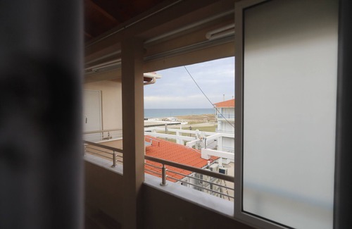 Leptokaria Apartment | Direkt am Meer, Neubau, 2-zimmer, Küche und Bad