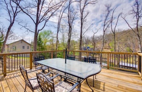 Gravois Mills House | Dock and Furnished Deck Lakefront Gravois Mills Gem