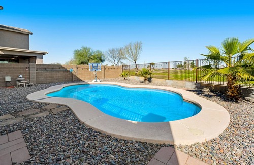 Laveen Village House | Dog-friendly 2-story home with private pool, fireplace, balcony & enclosed yard