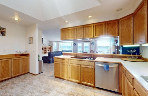 Brinnon House | Dog-friendly home overlooking Hood Canal with deck, fireplace & community beach