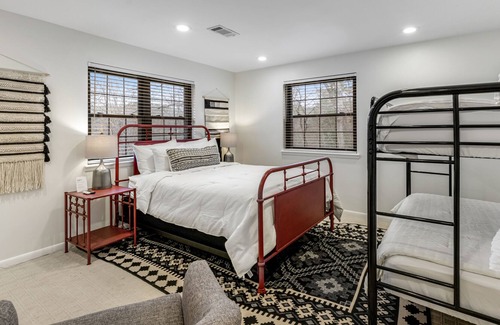 Piney House | Dog-friendly home with lake views, private outdoor pool, hot tub, pool table