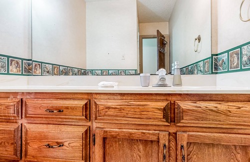 Pilot Point House | Dog-friendly home with a wood-burning fireplace, board games, W/D, and patio