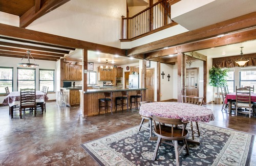 Lake Whitney House | Dog-friendly home with Lake Whitney views, fireplace, deck & AC - near boat ramp