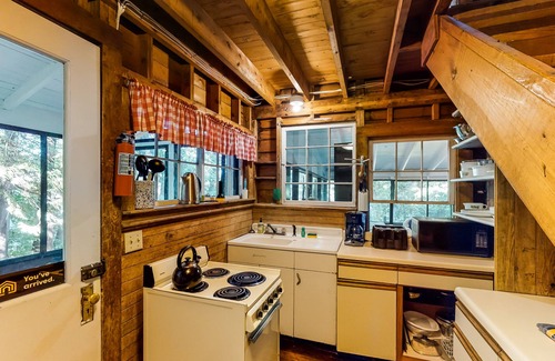 Charlotte Cottage | Dog-Friendly Lakefront cabin w/Free WiFi, Patio, Deck, Dock, & Water Views