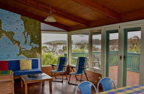 Lake Wangary House | Dolphinview is a 2 storey holiday home with magnificent water vDoliews