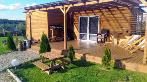 gmina Stezyca House | Domek uroczy i wilcza chatka,klimat górski na Kaszubach,balia,sauna,ognisko