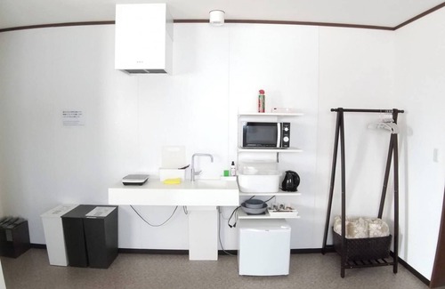 Fujikawaguchiko Apartment | Double bed twin room with a view of Mt Fuji/Minamitsuru-gun Yamanashi