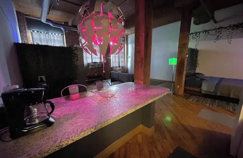 Detroit Apartment | Downtown: Cinema Loft w/Projector