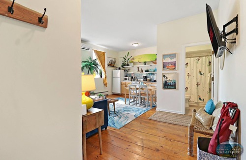 Lake Geneva Apartment | Downtown Lake Geneva - LA Suite |Fun Cali Vibe on Main St |Onsite Parking |Easy Access to the Beach