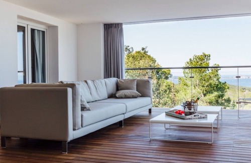 Sant Antoni de Portmany Villa | Dreamlike Luxury Villa with Sea View, Pool, Rooftop Terrace & Wi-Fi