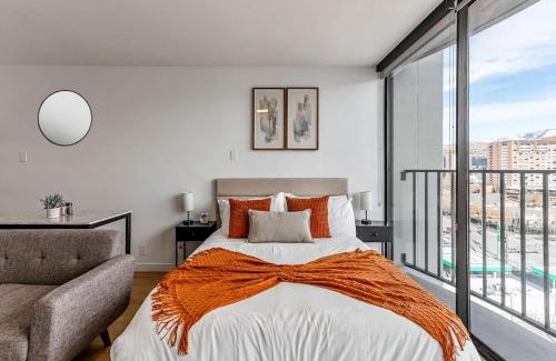 Downtown Salt Lake City Apartment | DT Studio Gym Pool Table 8th Floor Parking