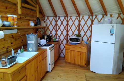 Ely Cabin | Eagle Yurt at Wilderness Wind, Ely, MN with 3 bedrooms and full kitchen